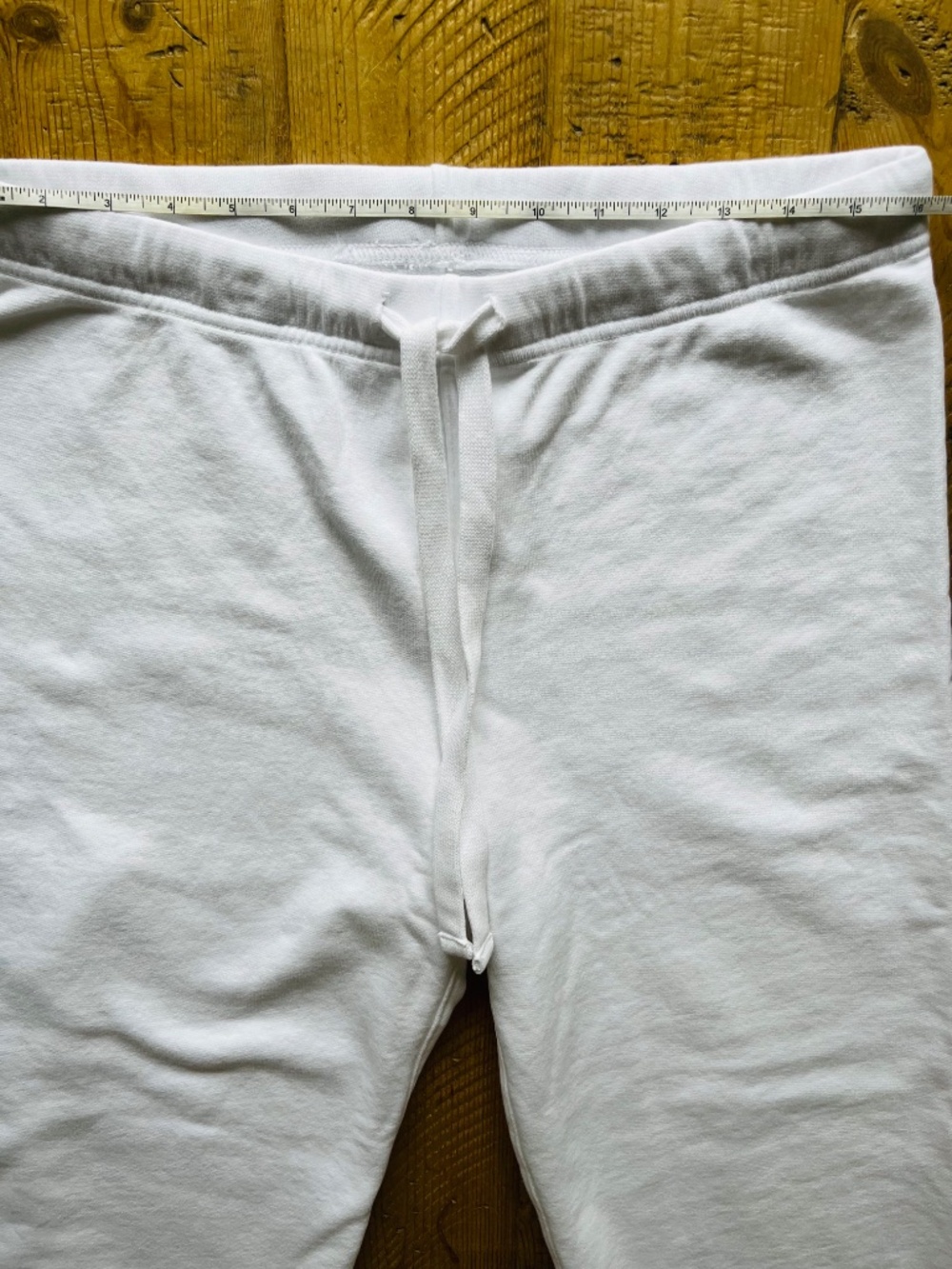 Frank & Eileen Catherine Cropped Wide Leg Sweatpants Ice White LAB634TF - Picture 8 of 14